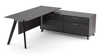 L Shaped Desks Office Source 82" x 63" L Shaped Desk with Drawer Storage