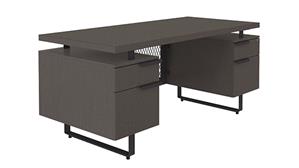 Executive Desks Office Source 66" x 30" Double Pedestal Desk