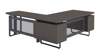 Adjustable Height Desks & Tables Office Source 6ft x 78in L-Desk w/ Height Adjustable Return