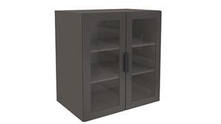 Storage Cabinets Office Source 3 Shelf Cabinet with Glass Doors