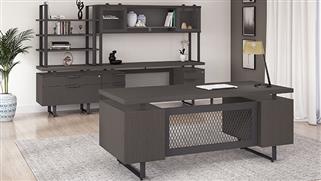 Executive Desks Office Source Executive Desk with Wall Storage