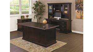 Executive Desks Office Source Executive Office Suite with Desk, Credenza, Hutch and Lateral File