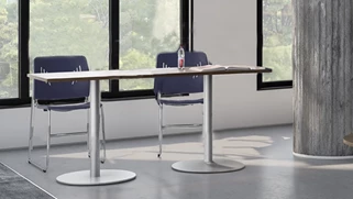 Cafeteria Tables Office Source 30in x 66in Rectangular Standard Height Table with Brushed Aluminum Base