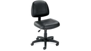 Office Chairs Office Source Black Leather Armless Task Chair
