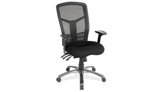 Office Chairs Office Source Cool Mesh High Back Chair with Fabric Seat and Aluminum Base