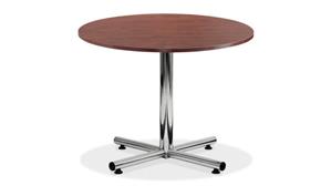 Cafeteria Tables Office Source 36in Round Cafe Height Table with Silver Base