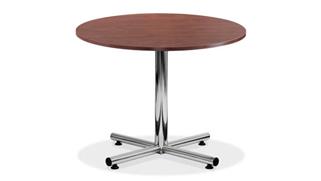 Cafeteria Tables Office Source 36" Round Cafe Height Table with Chrome Base