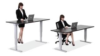 Adjustable Height Desks & Tables Office Source 66" x 24" Electric Adjustable Height Table