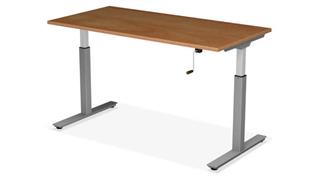 Adjustable Height Desks & Tables Office Source 48" x 30" Adjustable Height Table with Crank Lift Base