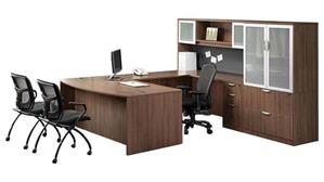 U Shaped Desks Office Source U Shaped Desk with Hutch and Additional Storage