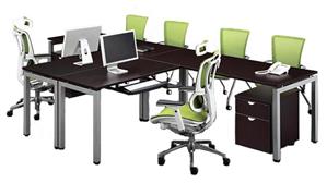 L Shaped Desks Office Source 120" 2 Person L Shaped Table Desk