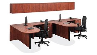 Workstations & Cubicles Office Source Double Workstation with Wall Storage