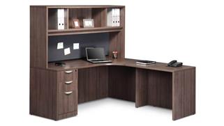 L Shaped Desks Office Source 72in x 66in L Shaped Desk with Hutch