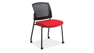 Side & Guest Chairs Office Source Armless Micro Side Chair with Casters