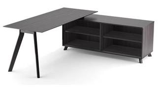 L Shaped Desks Office Source 82in x 63in L Shaped Desk with Open Storage