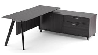 L Shaped Desks Office Source 66" x 63" L Shaped Desk with Door and Drawer Storage