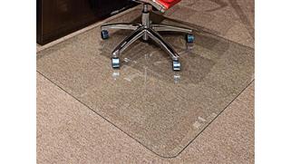 Chair Mats Office Source 44in x 50in Glass Chairmat