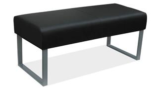 Big & Tall Office Source Big & Tall Bench with Silver Frame