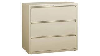 File Cabinets Office Source 36in W Three Drawer Lateral File