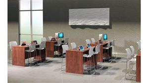 Training Tables Office Source Set of 4 Sit-to-Stand Desks