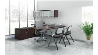 L Shaped Desks Office Source 72" x 102" L Shaped Desk Set