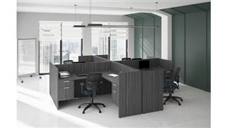 Workstations & Cubicles Office Source 4 Person Workstation