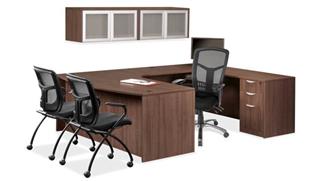 U Shaped Desks Office Source U Shaped Desk with Open Hutch