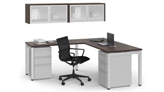 L Shaped Desks Office Source 72" x 78" L Shaped Desk Set
