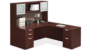 L Shaped Desks Office Source 72in x 83in L Shaped Desk with Hutch