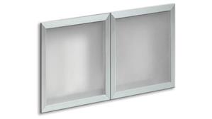 Hutches Office Source Silver Framed Glass Doors for 60in Hutch (Set of 2)