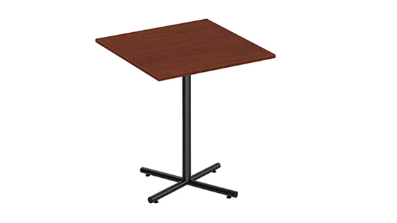 36in Square Cafeteria Table with Black Base - Cafe Height