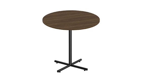 48in Round Cafeteria Table with Black Base - Cafe Height