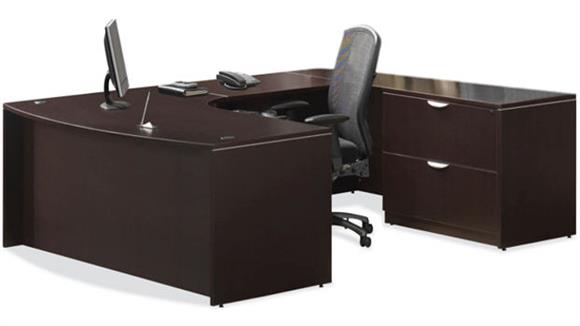 U Shaped Desk with Lateral File