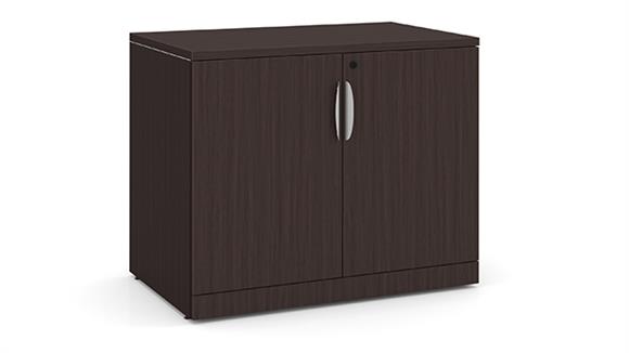 37-1/4in H Laminate Wood Door Storage Cabinet