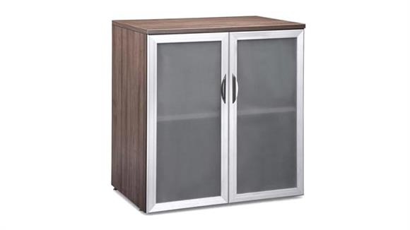 29-1/2in H Glass Door Storage Cabinet