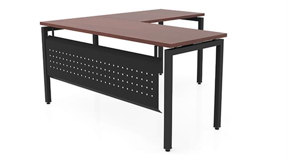 60in x 66in Slender L-Desk with Modesty Panel