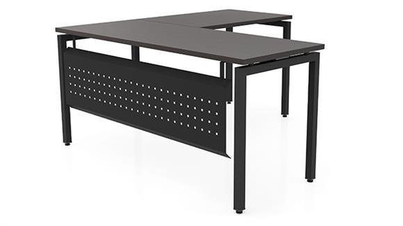 60in x 60in Slender L-Desk with Modesty Panel