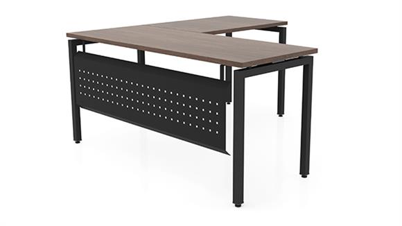 60in x 60in Slender L-Desk with Modesty Panel