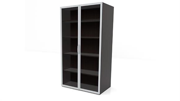 65-1/2in H Glass Door Storage Cabinet