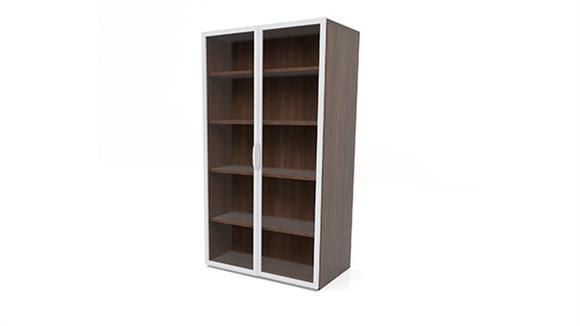 65-1/2in H Glass Door Storage Cabinet