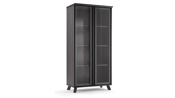 4 Shelf Bookcase with Glass Doors