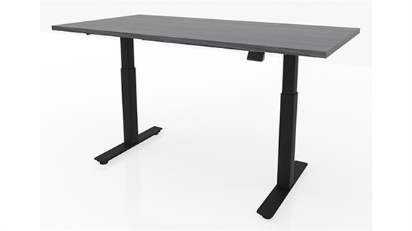 48in x 30in Dual Motor 3 Stage Adjustable Height Sit to Stand Desk