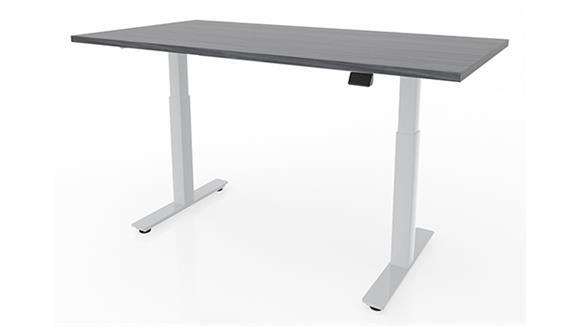 6ft x 30in Dual Motor 2 Stage Adjustable Height Sit to Stand Desk