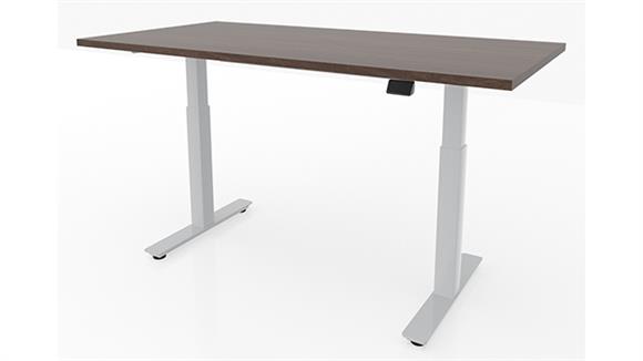 60in x 30in Dual Motor 2 Stage Adjustable Height Sit to Stand Desk