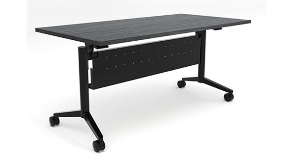 6ft x 30in Flip Top Nesting Table with Modesty Panel