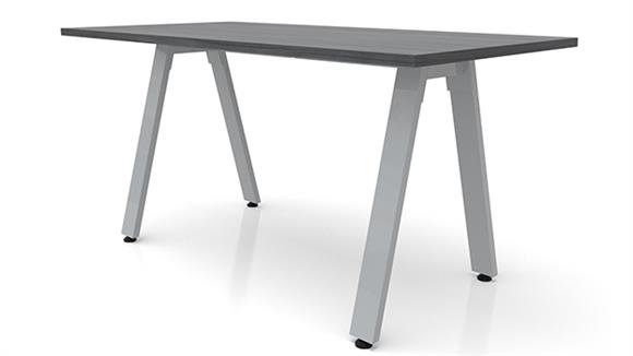 72in x 36in Metal A-Leg Desk