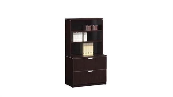 2 Drawer Lateral File with Hutch