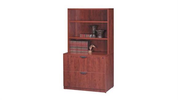 2 Drawer Lateral File with Hutch
