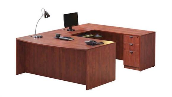 U Shaped Desk with 1 Pedestal