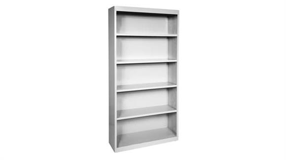 35in W x 72in H - 5 Shelf Steel Bookcase